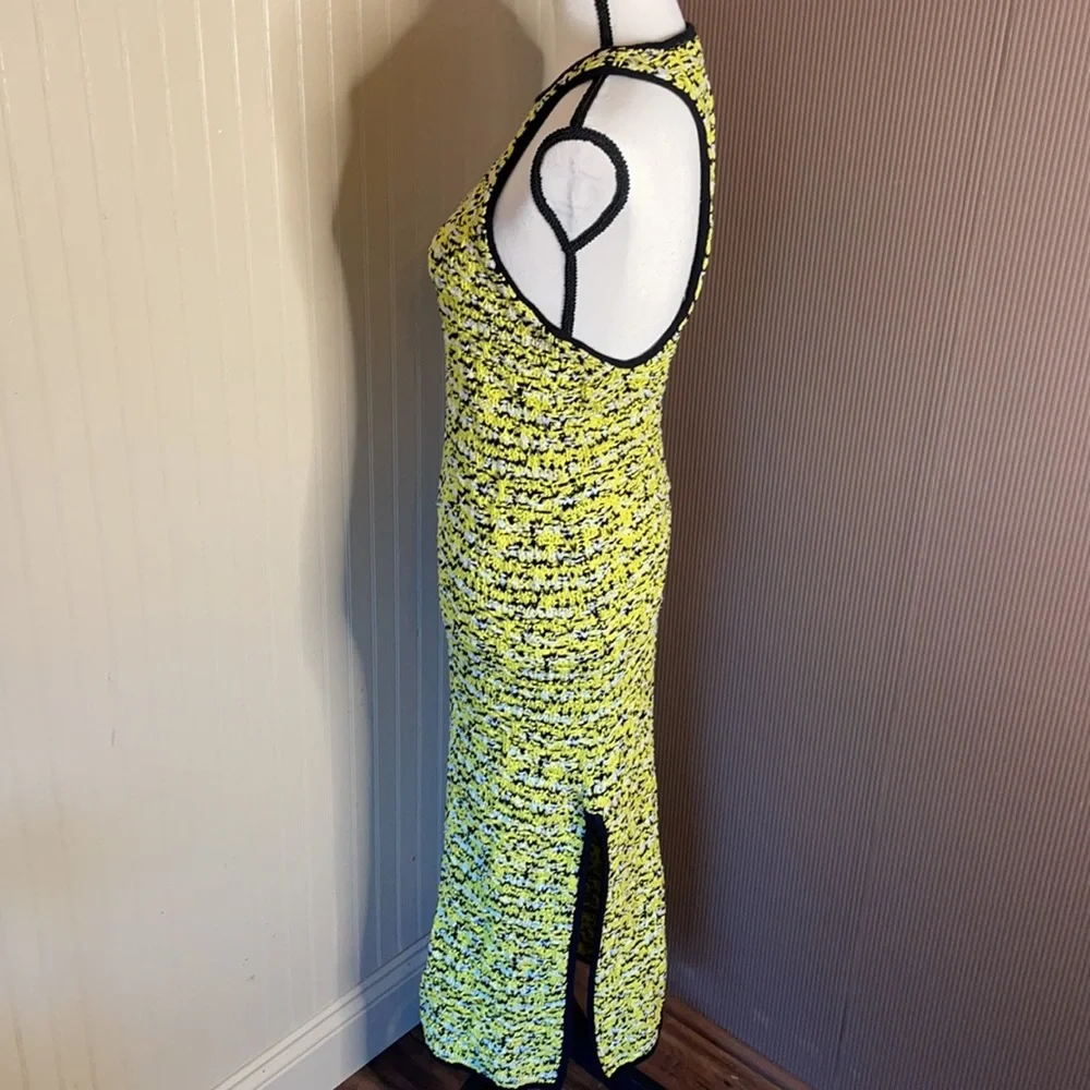 Rag & bone yellow maxi dress long knit dress size medium side split